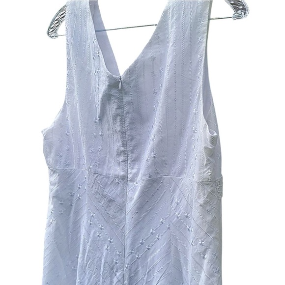 🦋EUC Rabbit Rabbit Rabbit White Cotton Eyelet Lace Sleeveless Summer Dress SZ16 - Picture 4 of 12